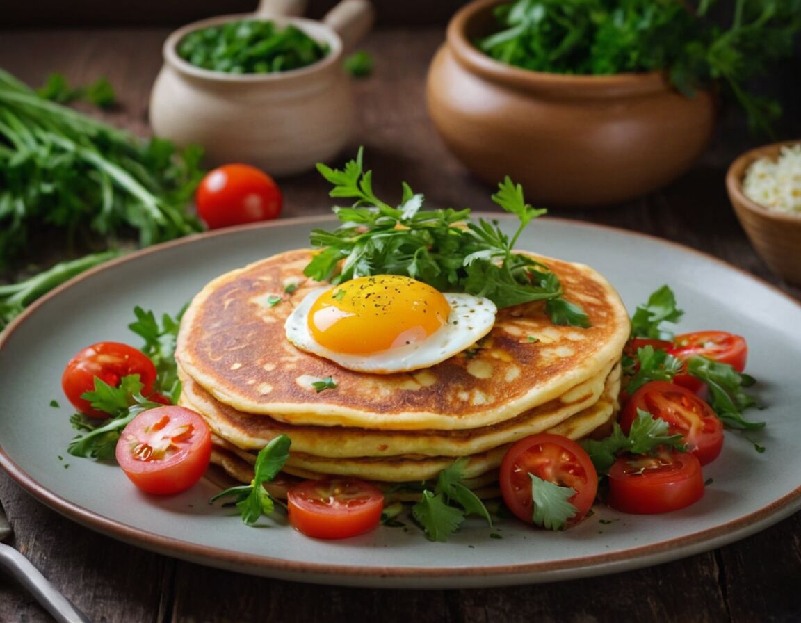 Eier-Pfannkuchen mit herzhaftem Belag - Kreative Hauptspeisen: Leckere Rezepte mit vielen Eiern für jeden Anlass