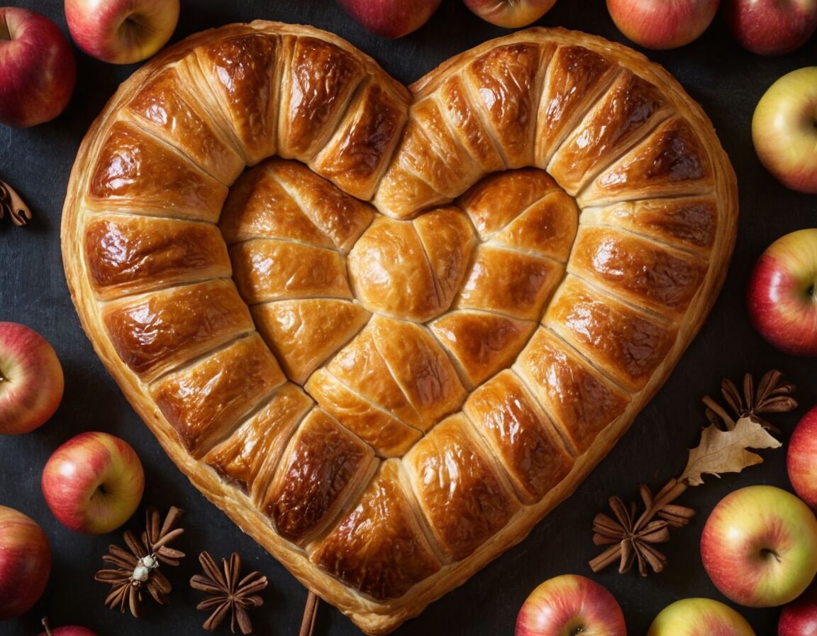 Schneller Apfel-Blätterteig-Herzkranz - Kreative Rezepte mit fertigem Blätterteig und Apfel: Genussvolle Ideen für jeden Anlass