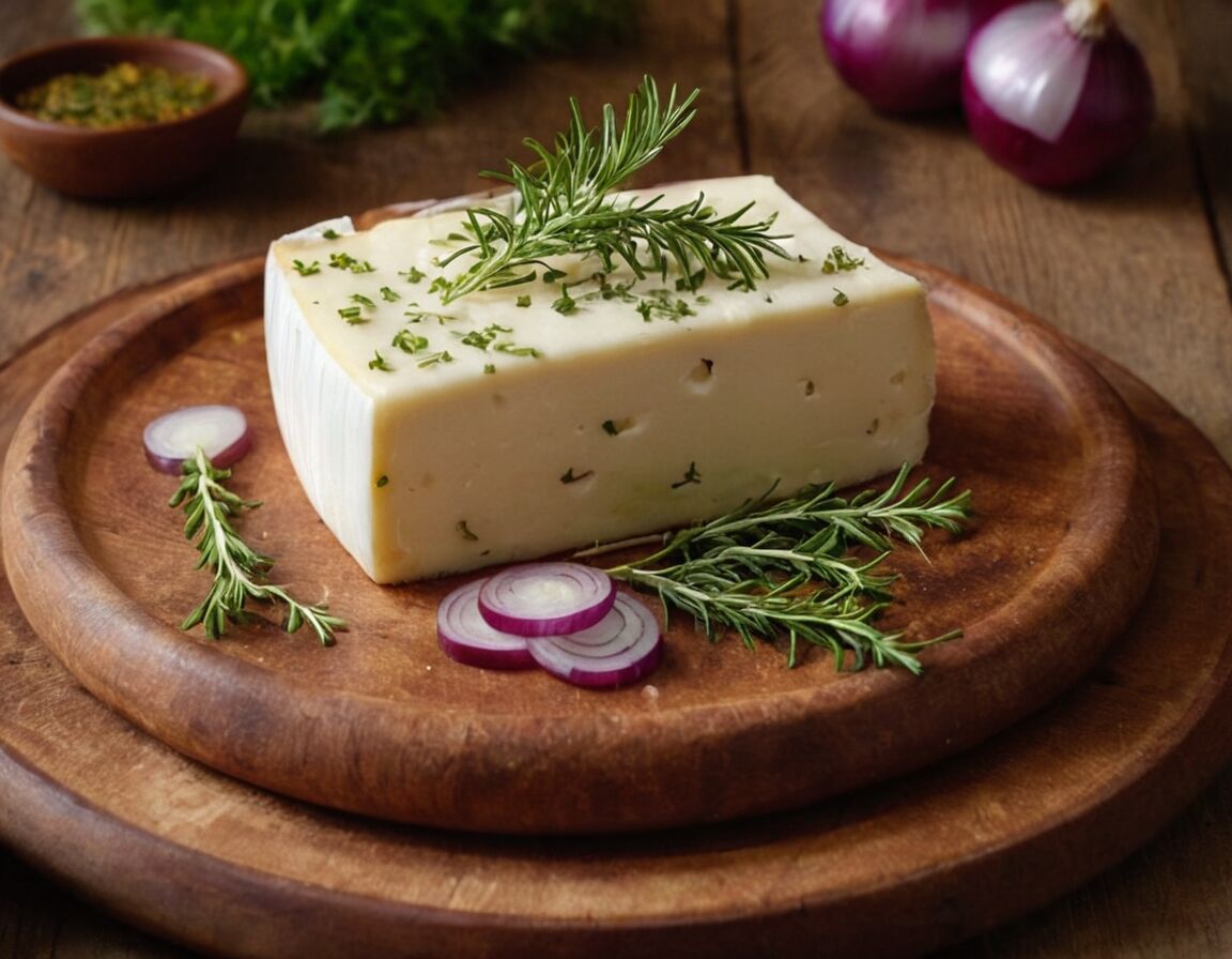 Marinierte Käse mit Zwiebeln und Kräutern garnieren - Handkäse mit Musik Rezept: Traditionell zubereitet und lecker serviert