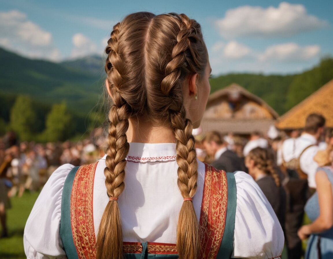 Spitzen als Zubehör für elegante Akzente - Geflochtene Dirndl-Frisuren halboffen: Die schönsten Styles für das Oktoberfest