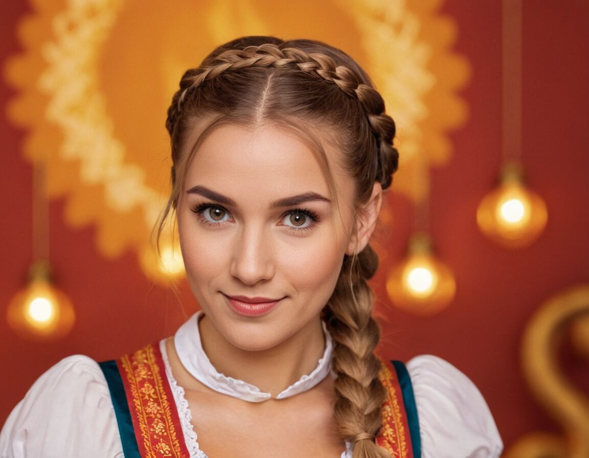 Geflochtener Pferdeschwanz für sportliches Oktoberfest - Mittellanges Haar: Die besten Dirndl-Frisuren für das Oktoberfest