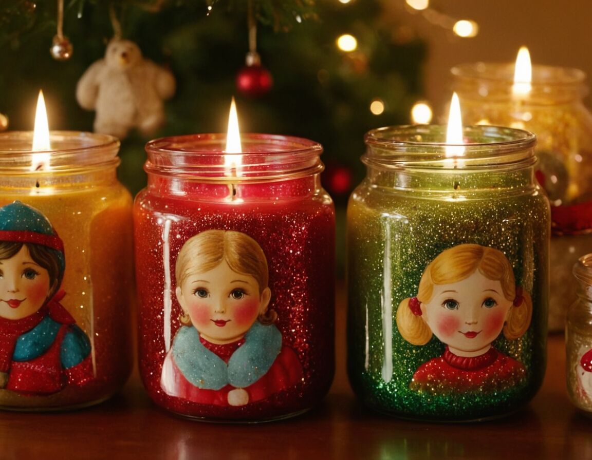 Kerzengläser bemalen und verzieren - Kreative Bastelideen für Weihnachten mit Kindern ab 10 Jahren