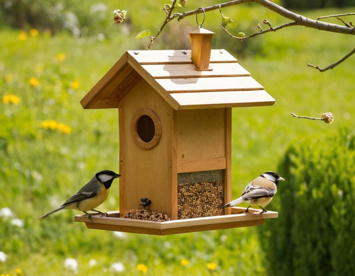 Gartenplatz auswählen, Vogelfutter einfüllen - Großes Vogelfutterhaus Bauanleitung: Schritt-für-Schritt PDF für DIY-Enthusiasten