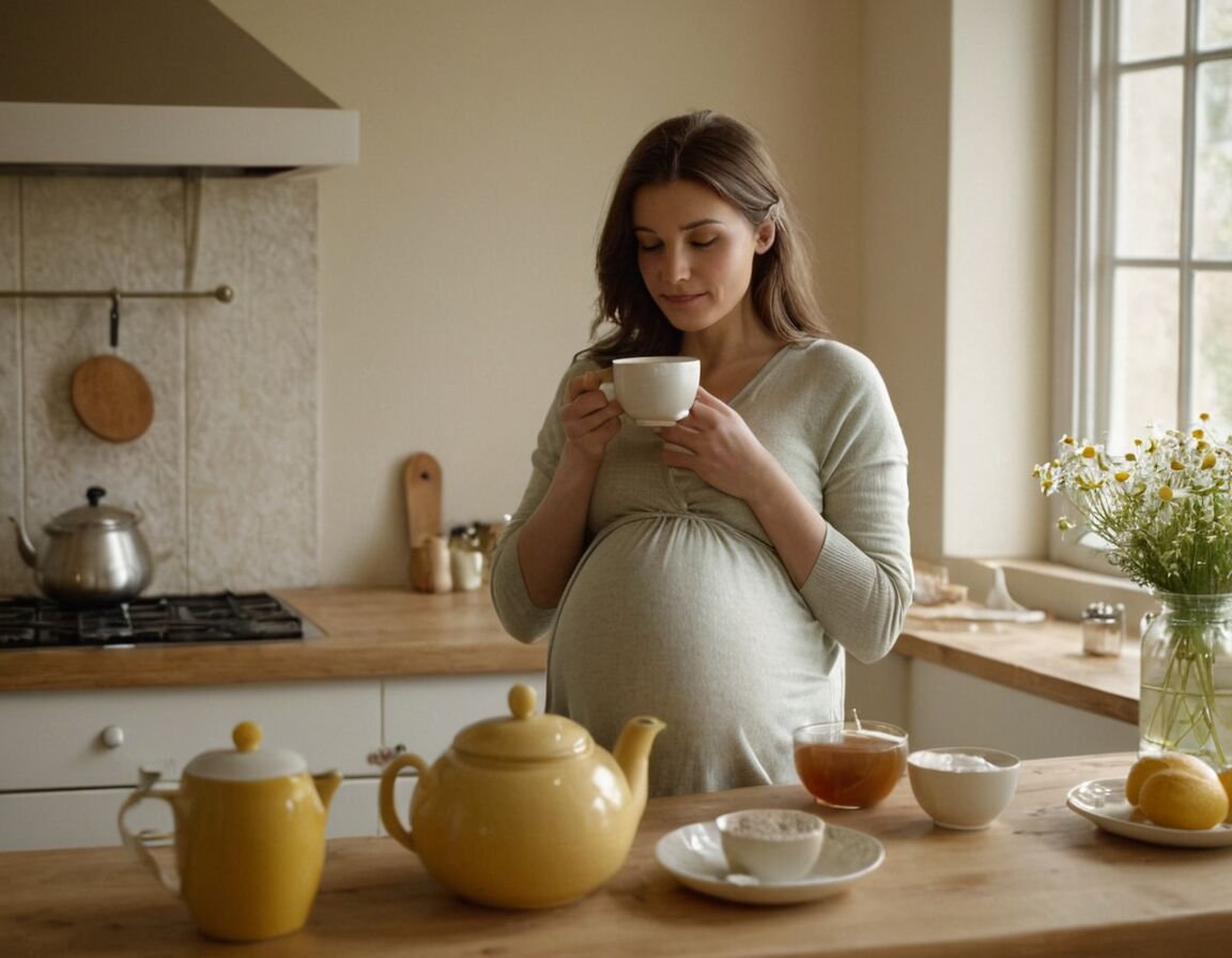 Warme Getränke wie Kamillentee trinken - Sodbrennen in der Schwangerschaft: Tipps zur Linderung im 1. Trimester