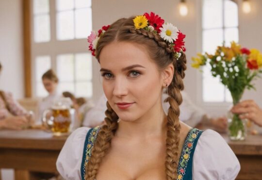 Mittellanges Haar: Die besten Dirndl-Frisuren für das Oktoberfest