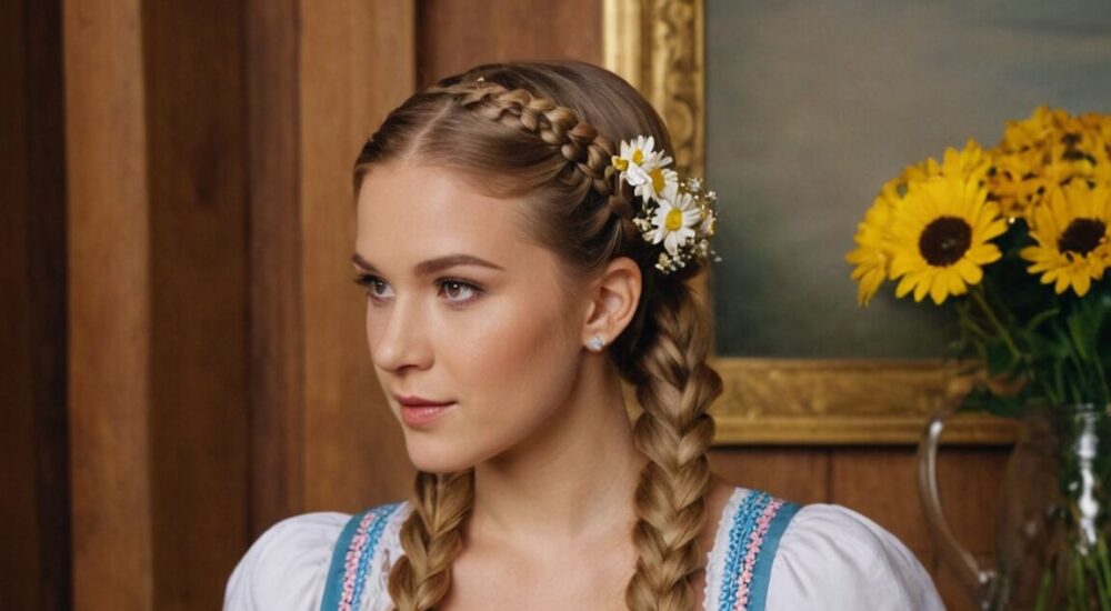 Geflochtene Dirndl-Frisuren halboffen: Die schönsten Styles für das Oktoberfest