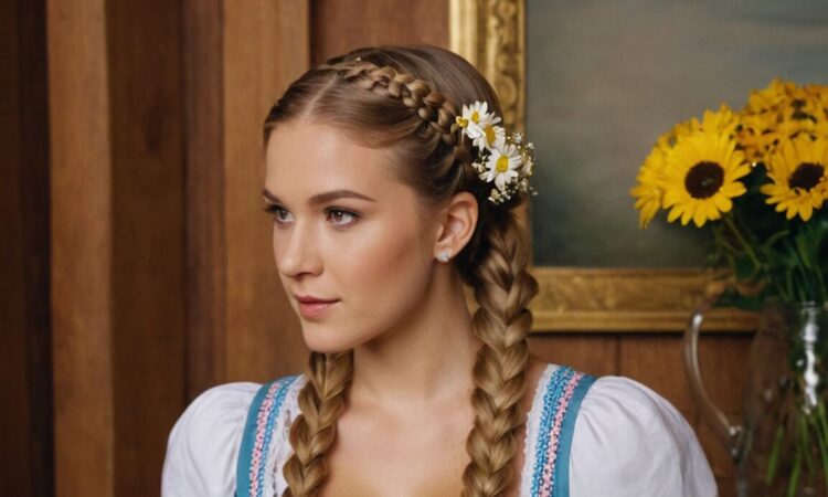 Geflochtene Dirndl-Frisuren halboffen: Die schönsten Styles für das Oktoberfest